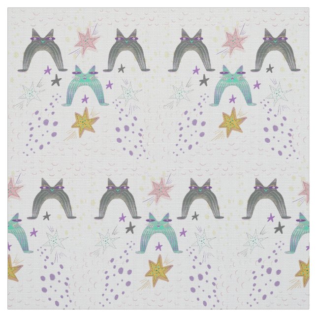 Tecido arte de gato arco-íris (Modelo)