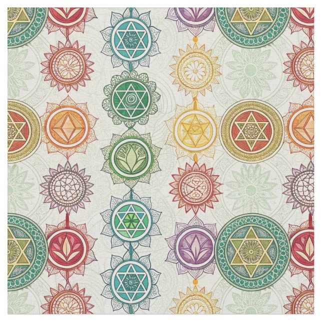 Tecido Arte de Padrão de Design de Mandala Símbolo de Ene (Detalhe)