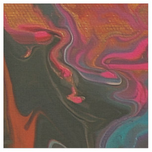Tecido Arte de Pintura de Fluxo Mineral Vibrante