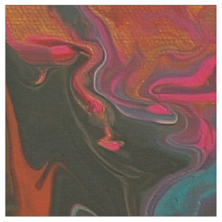 Tecido Arte de Pintura de Fluxo Mineral Vibrante