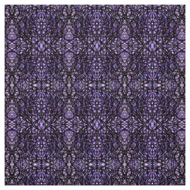 Tecido Arte de Tinta Índia Abstrata Roxo Preto Trapaceiro (Modelo)