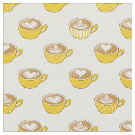 Tecido Arte em Latite em Prato Amarelo de Café