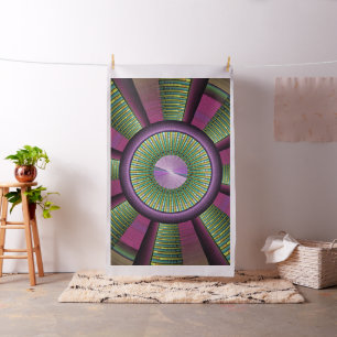 Tecido Arte Fractal Decorativa Moderna Arredondada E Colo