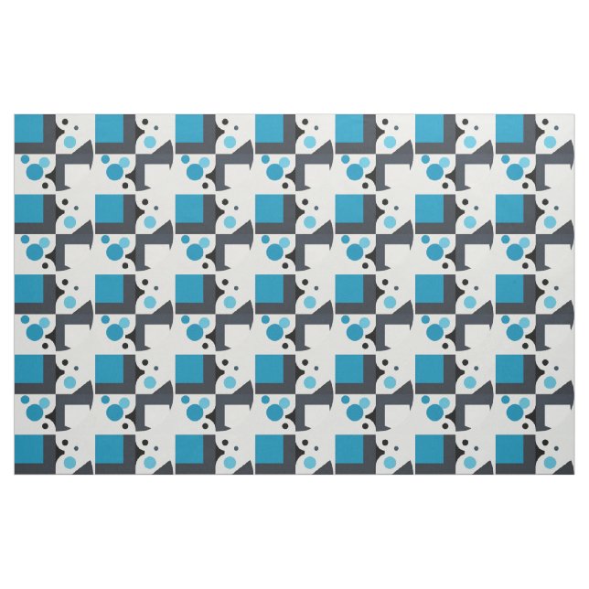 Tecido Arte Geométrica Abstrata Moderna (Fat Quarter)