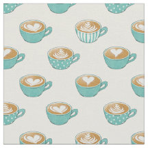 Arte latina em canecas de café azul
