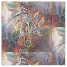 Tecido Arte macia dos Pastels do vôo do colibri
