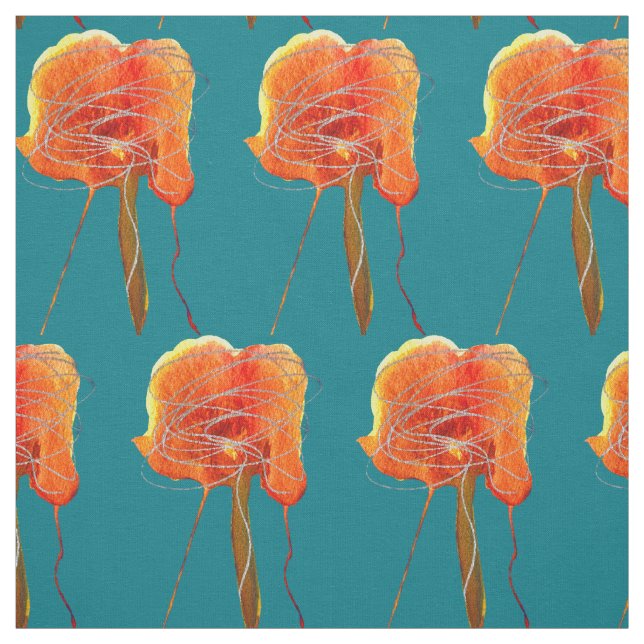 Tecido Arte moderna de flor floral abstrato (Modelo)