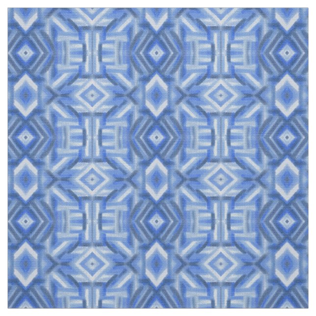 Tecido Arte Pastel Macio Abstrato Azul Staccato (Modelo)