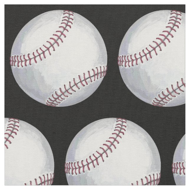 Tecido Arte pintada com beisebol (Detalhe)