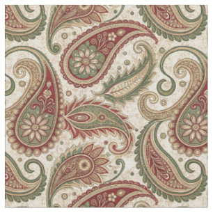 Tecido Arte Têxtil em Damasco com Paisley e Florais Antig