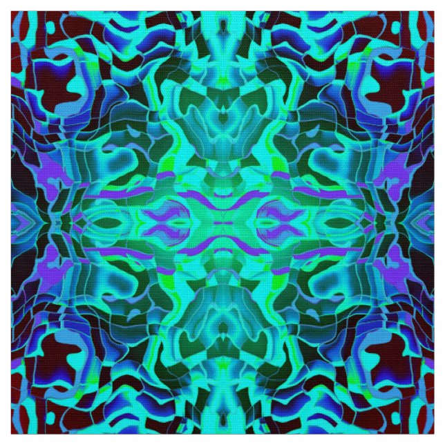 Tecido ArteDeco Geométrico Linear Aqua Roxo Azul Roxo (Modelo)