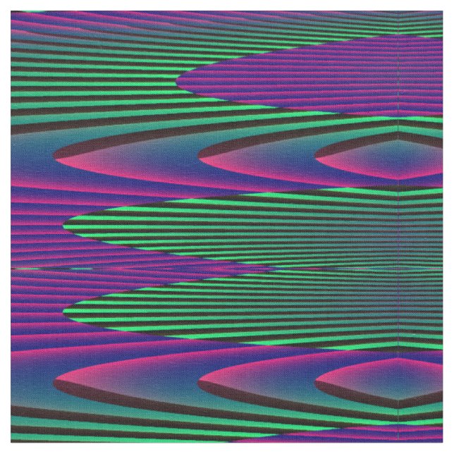 Tecido Artesanato com padrões Neon Seas (Detalhe)