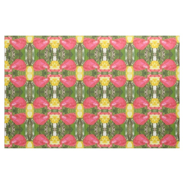 Tecido Artesanato Padrão Floral das Tulipas (Fat Quarter)