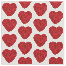 Tecido Artesanato Vermelho Crochet Yarn Heart
