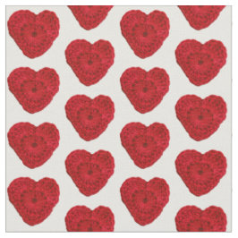 Tecido Artesanato Vermelho Crochet Yarn Heart
