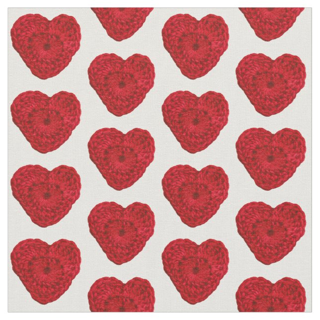 Tecido Artesanato Vermelho Crochet Yarn Heart (Detalhe)