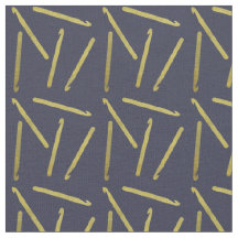 Artesanatos de Ganchos Crochet Dourados + Azul-Mei