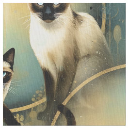Tecido Artistic Fabric Panel Cats