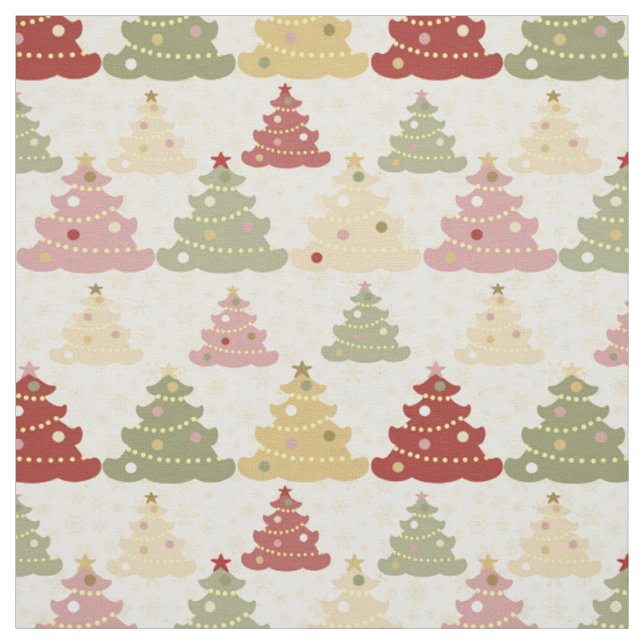 Tecido Árvore de Natal colorida (Modelo)