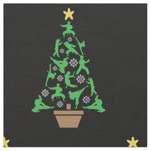 Tecido Árvore de Natal de Artes Marciais Femininas - Garo