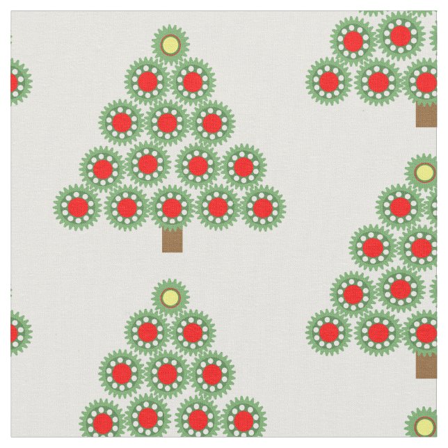 Tecido Árvore de Natal de Engrenagens Mecânicas (Detalhe)