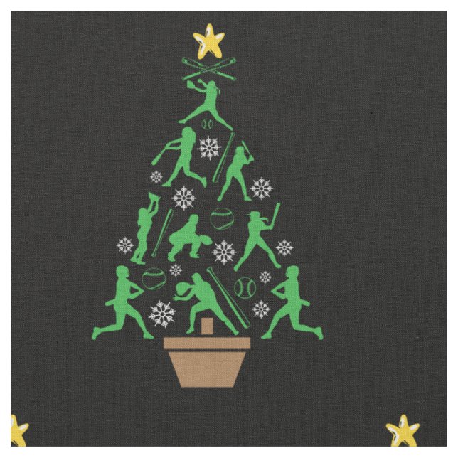Tecido Árvore de Natal de Softbol para Meninas e Mulheres (Detalhe)