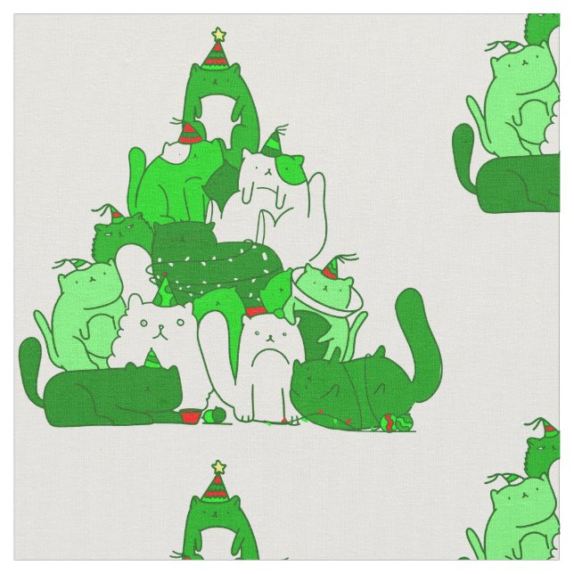 Tecido árvore de natal feia festiva (Detalhe)