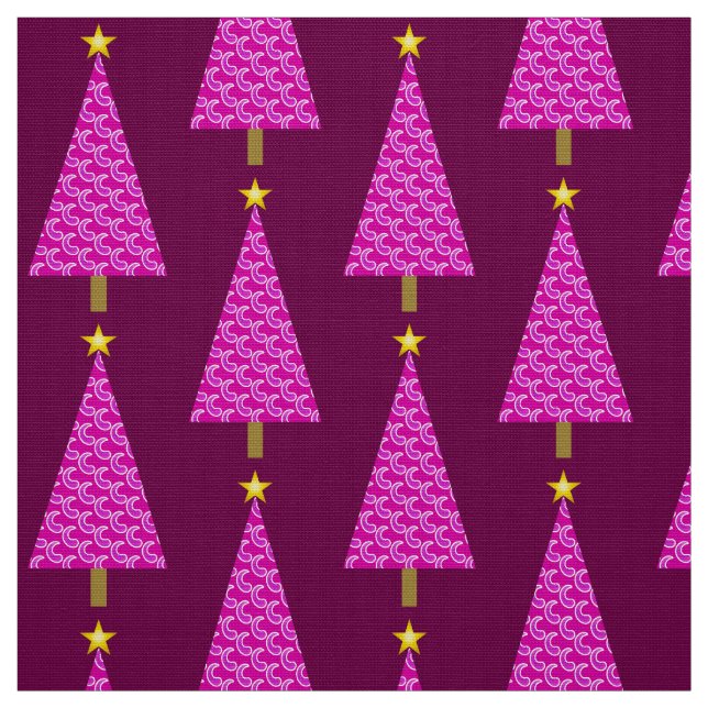 Tecido Árvore de natal roxa (Modelo)