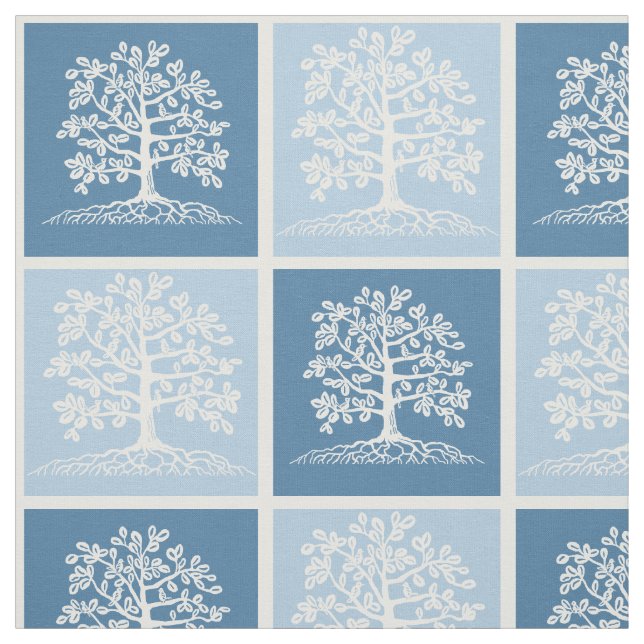 Tecido Árvore de vida com aves (Modelo)