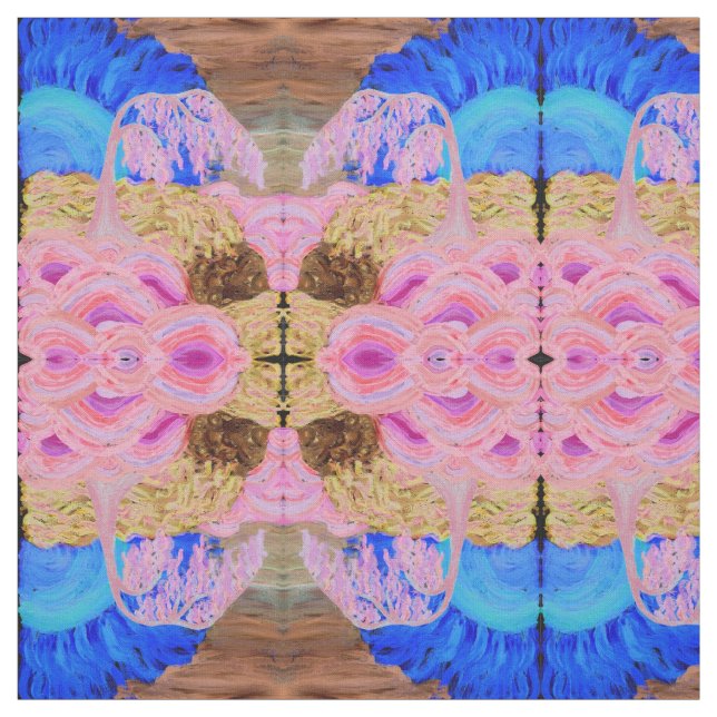 Tecido Árvore Salgueiro Chorão Rosa Sol Azul Cachoeira Ma (Modelo)