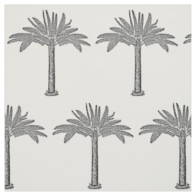 Tecido Árvore tropical branca e preta qualquer cor person (Modelo)