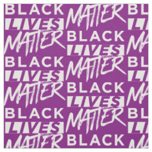 Tecido As vidas negras importam de roxo
