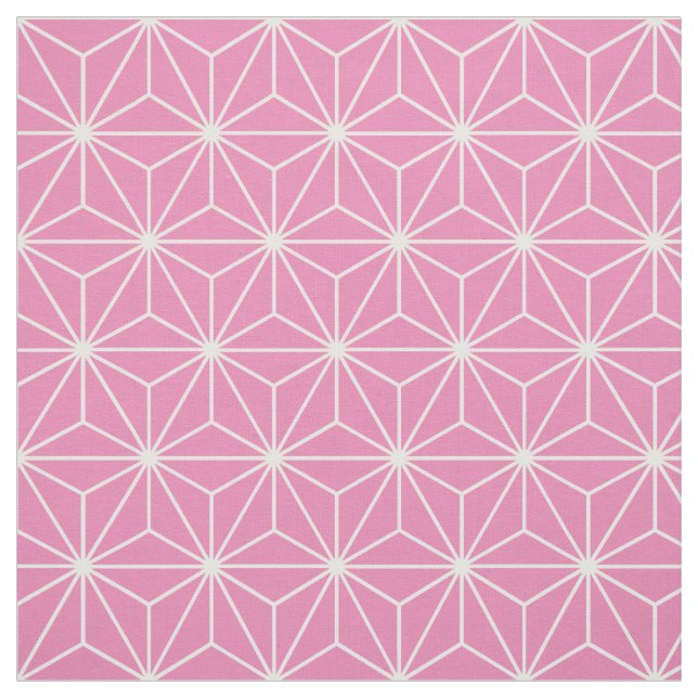 Tecido Asanoha Geométrica Stars Mauve Rosa (Modelo)