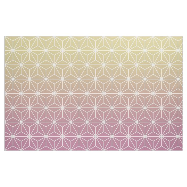 Tecido Asanoha rosa e amarela (grande escala) (Fat Quarter)