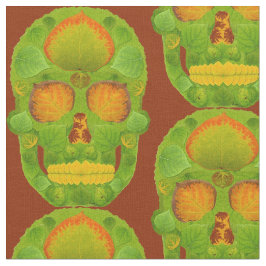 Tecido Aspen Folha Skull 10