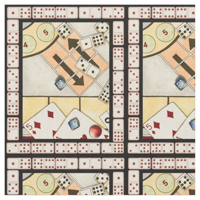 Tecido Assórdio Embrulhado de Jogos de Oportunidade (Detalhe)