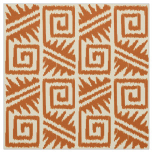 Tecido Asteca de Ikat - laranja macia da oxidação
