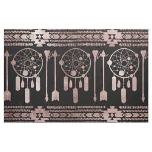 Tecido Asteca tribal Dourado cor-de-rosa de Dreamcatcher