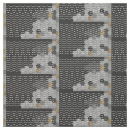 Tecido Astract Geométrico Cinza de Chevron Yellow Hexagon