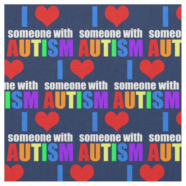 Tecido Autism Love (Detalhe)