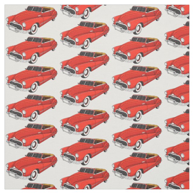 Tecido Automóvel clássico vermelho 1948 (Modelo)