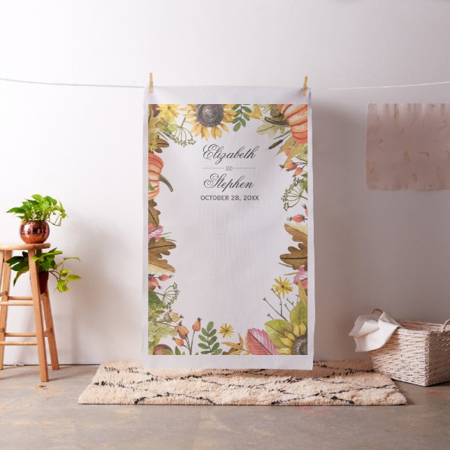 Tecido Autumn Deixa Pumpkin Foto Booth (In Situ)