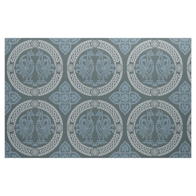 Tecido Aves Bizantinas, Indigo (Fat Quarter)