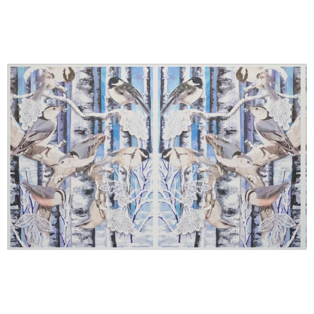 Tecido Aves de inverno (Fat Quarter)