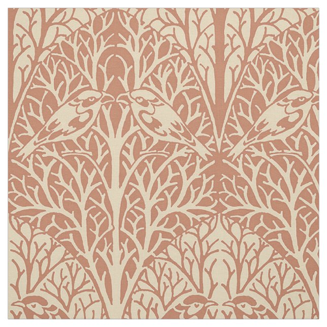 Tecido Aves em Cores de Flor do Deserto (Modelo)