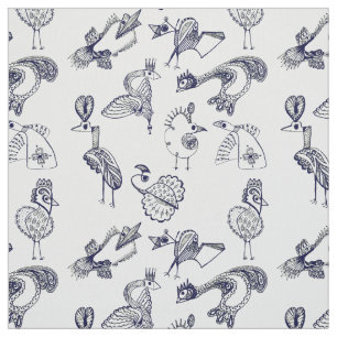 Tecido Aves fabulosas