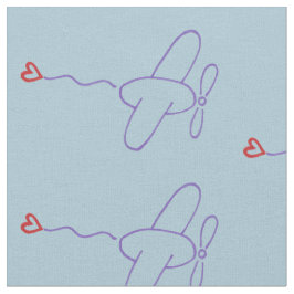 Tecido Avião com coração