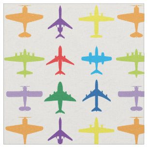 Tecido Aviões, fundo branco, azulejo personalizado