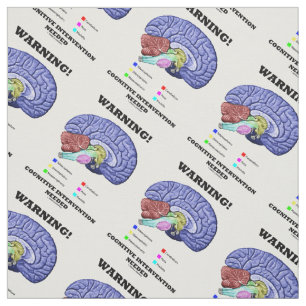Tecido Aviso! Intervenção Cognitiva Necessária De Humo