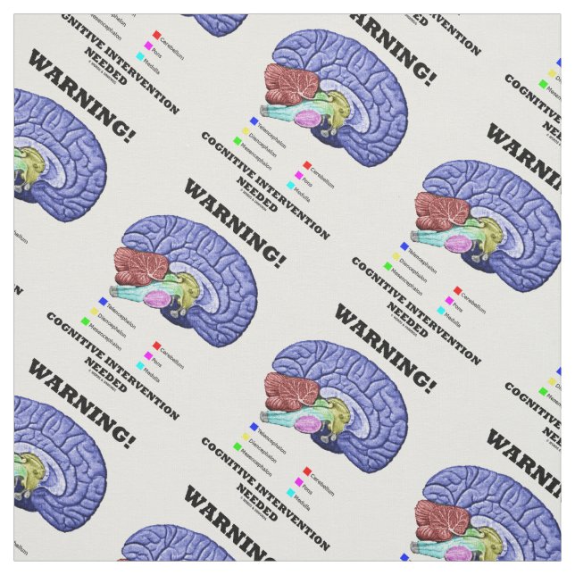 Tecido Aviso! Intervenção Cognitiva Necessária De Humor C (Modelo)